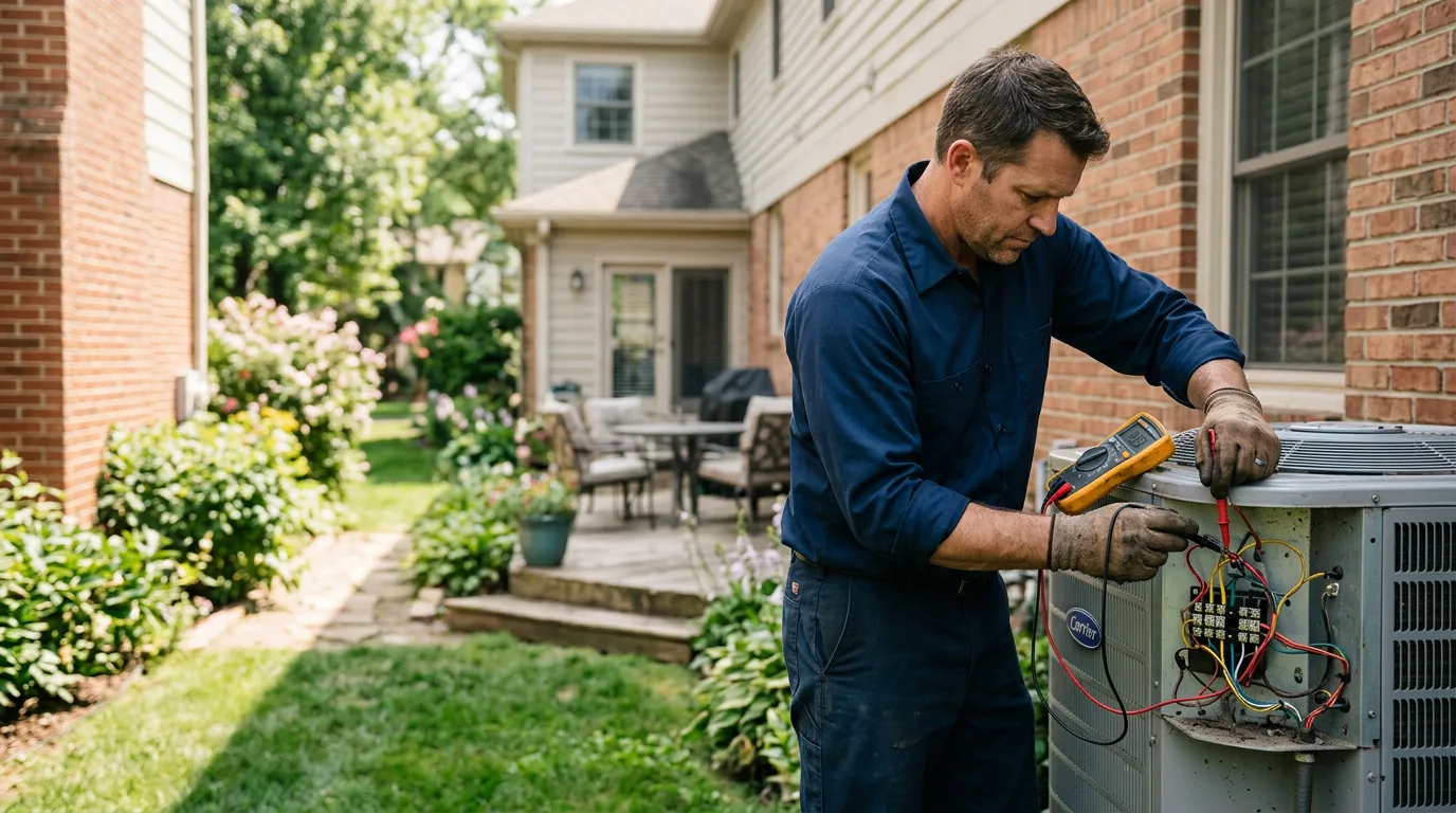 HVAC technician working near Portage, MI